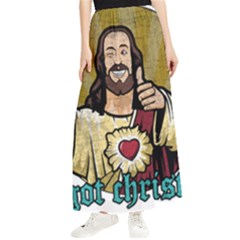 Buddy Christ Maxi Chiffon Skirt by Valentinaart