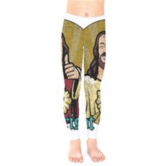 Buddy Christ Kids  Leggings by Valentinaart