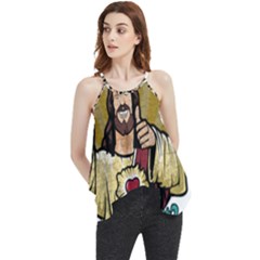 Buddy Christ Flowy Camisole Tank Top by Valentinaart