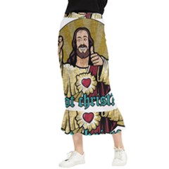 Buddy Christ Maxi Fishtail Chiffon Skirt by Valentinaart