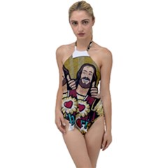 Buddy Christ Go With The Flow One Piece Swimsuit by Valentinaart