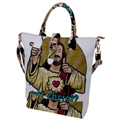 Buddy Christ Buckle Top Tote Bag by Valentinaart