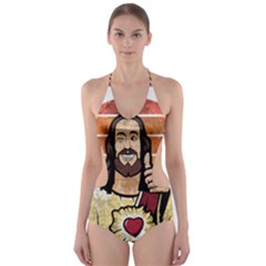 Got Christ? Cut-out One Piece Swimsuit by Valentinaart