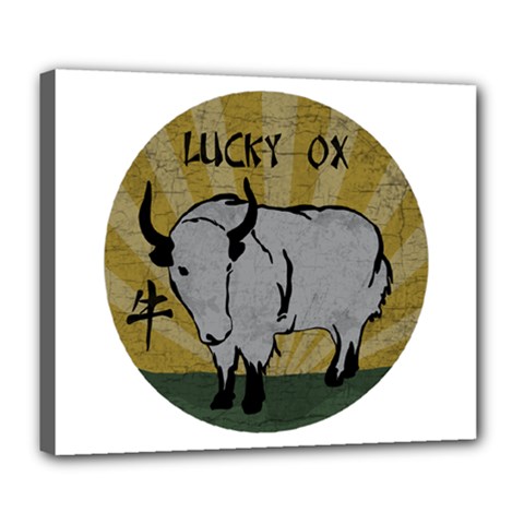 Chinese New Year ¨c Year Of The Ox Deluxe Canvas 24  X 20  (stretched) by Valentinaart