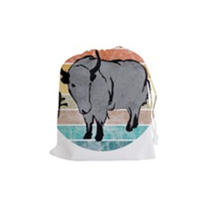 Chinese New Year ¨c Year Of The Ox Drawstring Pouch (medium) by Valentinaart