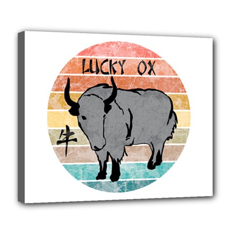 Chinese New Year ¨c Year Of The Ox Deluxe Canvas 24  X 20  (stretched) by Valentinaart