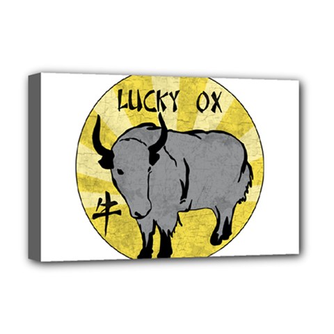 Chinese New Year ¨c Year Of The Ox Deluxe Canvas 18  X 12  (stretched) by Valentinaart