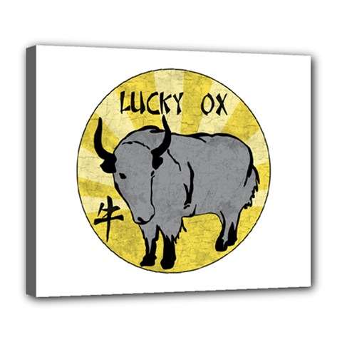 Chinese New Year ¨c Year Of The Ox Deluxe Canvas 24  X 20  (stretched) by Valentinaart