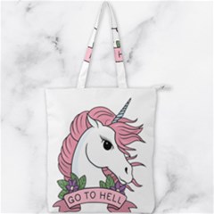 Go To Hell Double Zip Up Tote Bag by Valentinaart