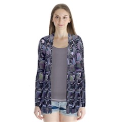 Funky Mosaic  Drape Collar Cardigan by MRNStudios