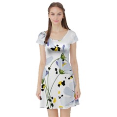 Tree Poppies  Short Sleeve Skater Dress by Sobalvarro