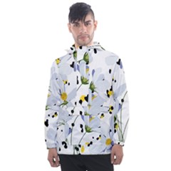 Tree Poppies  Men s Front Pocket Pullover Windbreaker by Sobalvarro