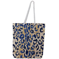 Leopard Skin  Full Print Rope Handle Tote (large) by Sobalvarro