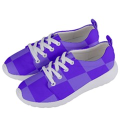 Purple Gingham Check Squares Pattern Women s Lightweight Sports Shoes by yoursparklingshop