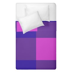 Blue And Pink Buffalo Plaid Check Squares Pattern Duvet Cover Double Side (single Size) by yoursparklingshop