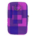Blue And Pink Buffalo Plaid Check Squares Pattern Waist Pouch (Large) View2