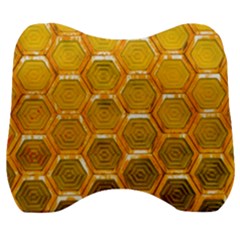 Hexagon Windows Velour Head Support Cushion by essentialimage