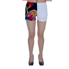 Mushroom Painting  Skinny Shorts by AstralArtistV