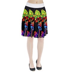 Mushroom Painting  Pleated Skirt by AstralArtistV