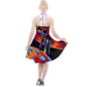 Mushroom Painting  Halter Party Swing Dress  View2