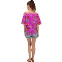 Flower.  Off Shoulder Short Sleeve Top View2