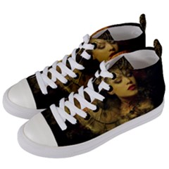 Surreal Steampunk Queen From Fonebook Women s Mid-top Canvas Sneakers by 2853937