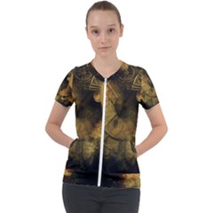 Surreal Steampunk Queen From Fonebook Short Sleeve Zip Up Jacket by 2853937