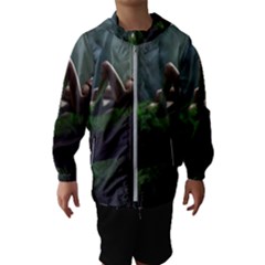 Wooden Child Resting On A Tree From Fonebook Kids  Hooded Windbreaker by 2853937