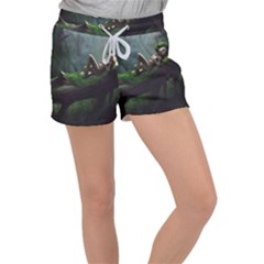 Wooden Child Resting On A Tree From Fonebook Velour Lounge Shorts by 2853937