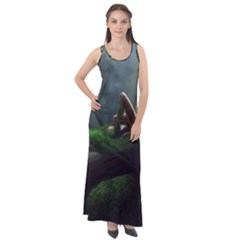 Wooden Child Resting On A Tree From Fonebook Sleeveless Velour Maxi Dress by 2853937