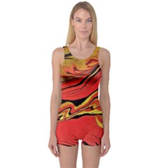 Warrior s Spirit One Piece Boyleg Swimsuit by BrenZenCreations