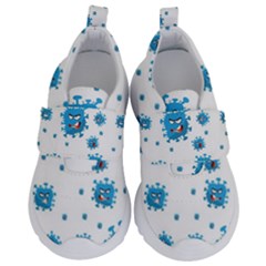 Illustrations Virus Corona Covid Infection Kids  Velcro No Lace Shoes by Dutashop