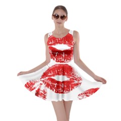 Red Lipsticks Lips Make Up Makeup Skater Dress by Dutashop