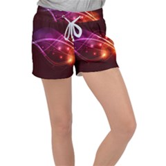 Colorful Arcs In Neon Light, Graphic Art Velour Lounge Shorts by picsaspassion