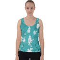 Blue Autumn Maple leaves collage, graphic design Velvet Tank Top View1