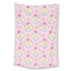 Kawaii Cupcake  Large Tapestry by lisamaisak