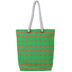 Small Big Floral Full Print Rope Handle Tote (small) by Sparkle