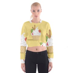 Ice Cream Dessert Summer Cropped Sweatshirt by Dutashop