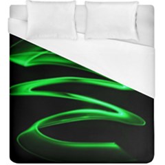 Green Light Painting Zig-zag Duvet Cover (king Size) by Dutashop