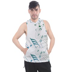 Music Notes Men s Sleeveless Hoodie by Dutashop