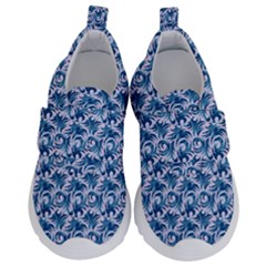 Blue Pattern Scrapbook Kids  Velcro No Lace Shoes by Dutashop