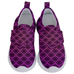 Pattern Texture Geometric Patterns Purple Kids  Velcro No Lace Shoes by Dutashop