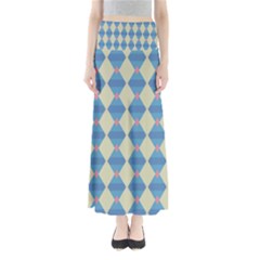 Pattern Texture Chevron Full Length Maxi Skirt by Dutashop