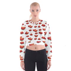 Summer Watermelon Pattern Cropped Sweatshirt by Dutashop