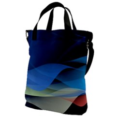 Flower Background Blue Design Canvas Messenger Bag by Dutashop