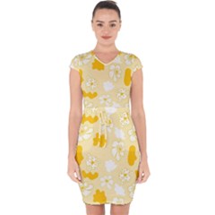 Abstract Daisy Capsleeve Drawstring Dress  by Eskimos