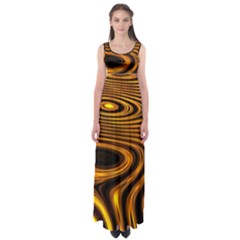 Wave Abstract Lines Empire Waist Maxi Dress by Dutashop