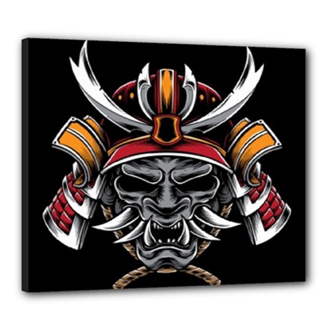 Samurai Oni Mask Canvas 24  X 20  (stretched) by Saga96