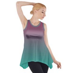 Teal Sangria Side Drop Tank Tunic by SpangleCustomWear