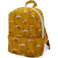Hexagonal Windows Zip Up Backpack by essentialimage365